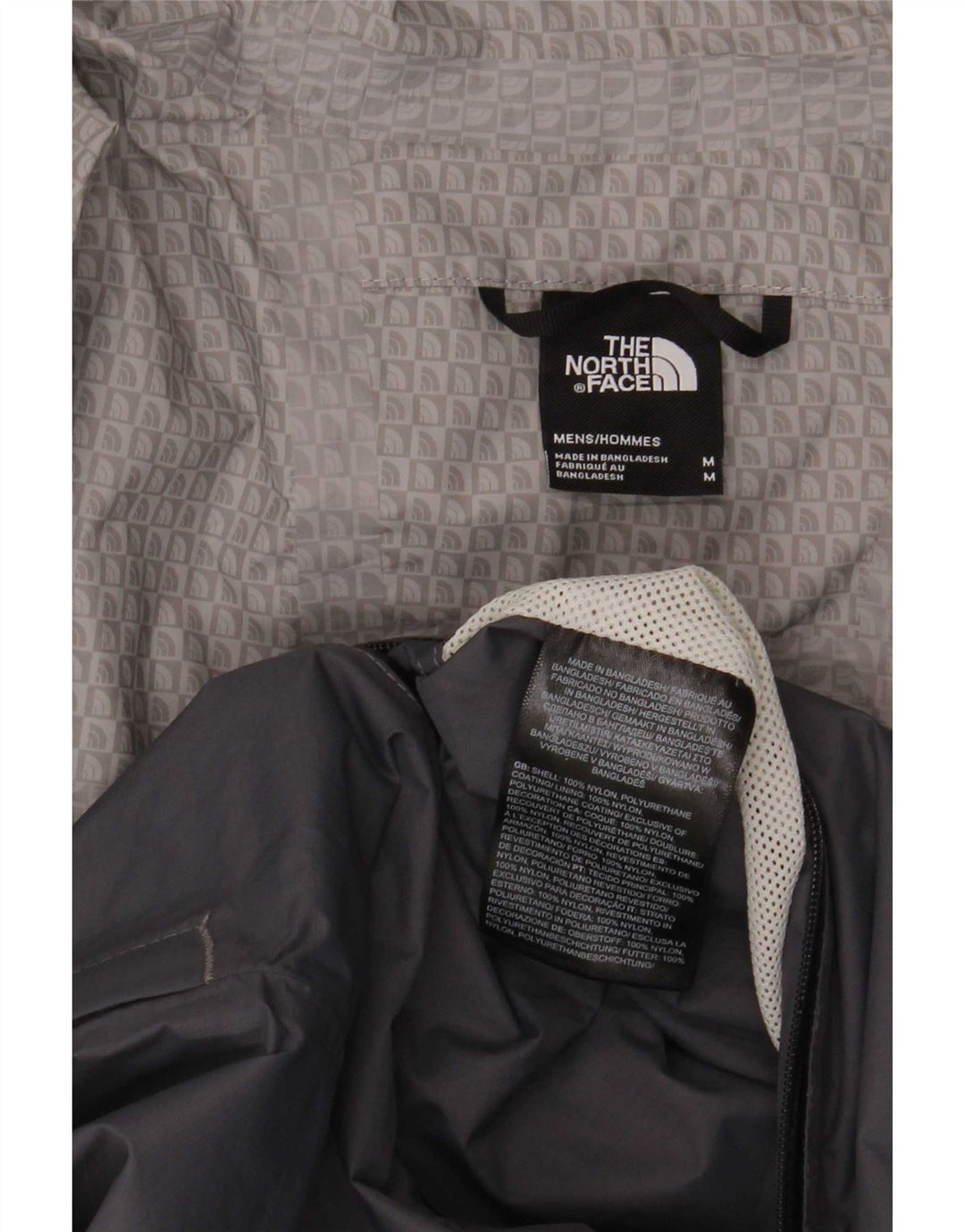 Męska kurtka przeciwdeszczowa z kapturem The North Face UK 38 Średni szary nylon