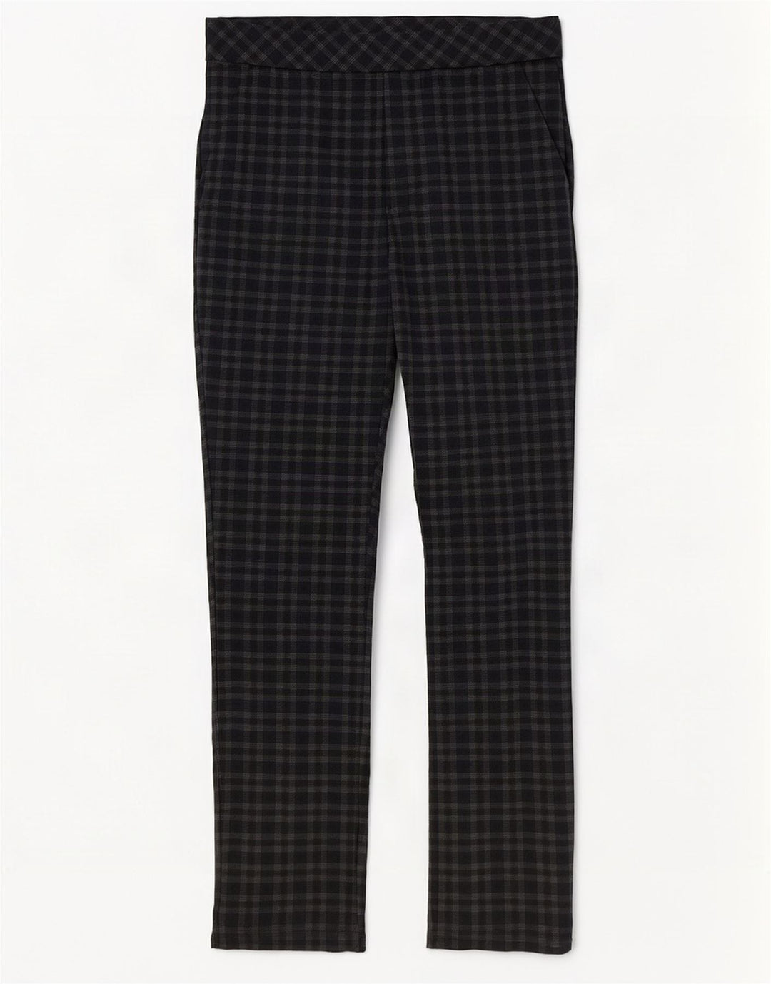 Marks & Spencer Womens Casual Trousers UK 12 Medium W30 L29 Brown Check