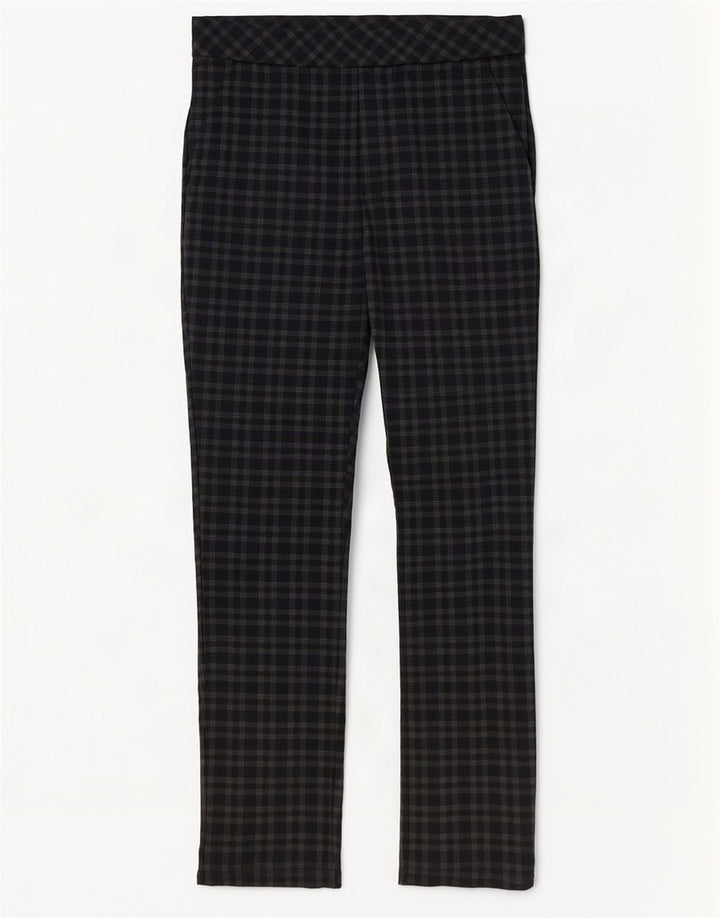 Marks & Spencer Womens Casual Trousers UK 12 Medium W30 L29 Brown Check