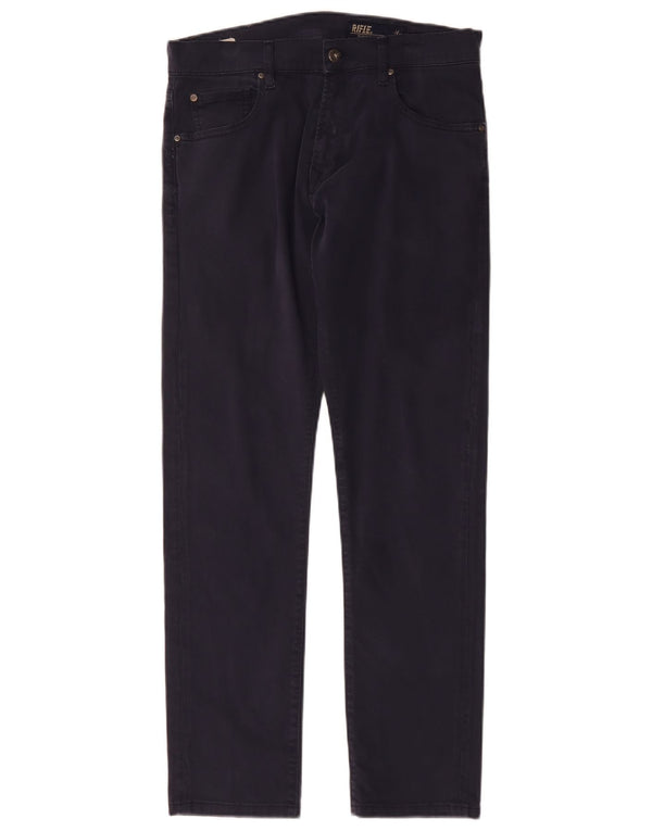 Calça casual reta masculina Rifle W32 L30 algodão azul marinho