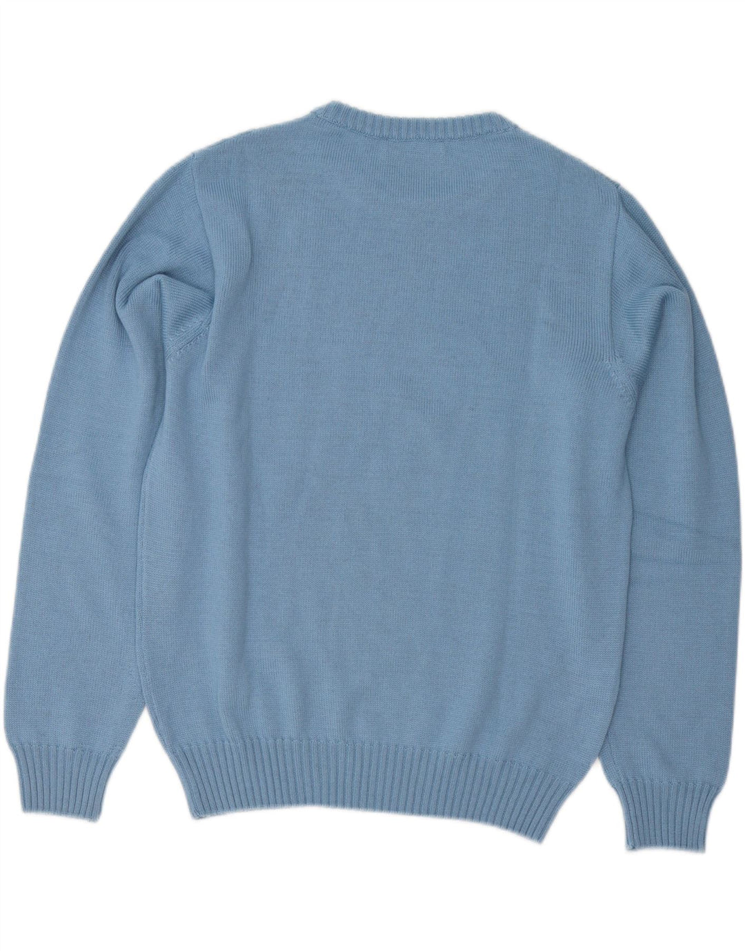 Il Granchio Mens Crew Neck Jumper Sweater Medium Blue Argyle/Diamond Wool