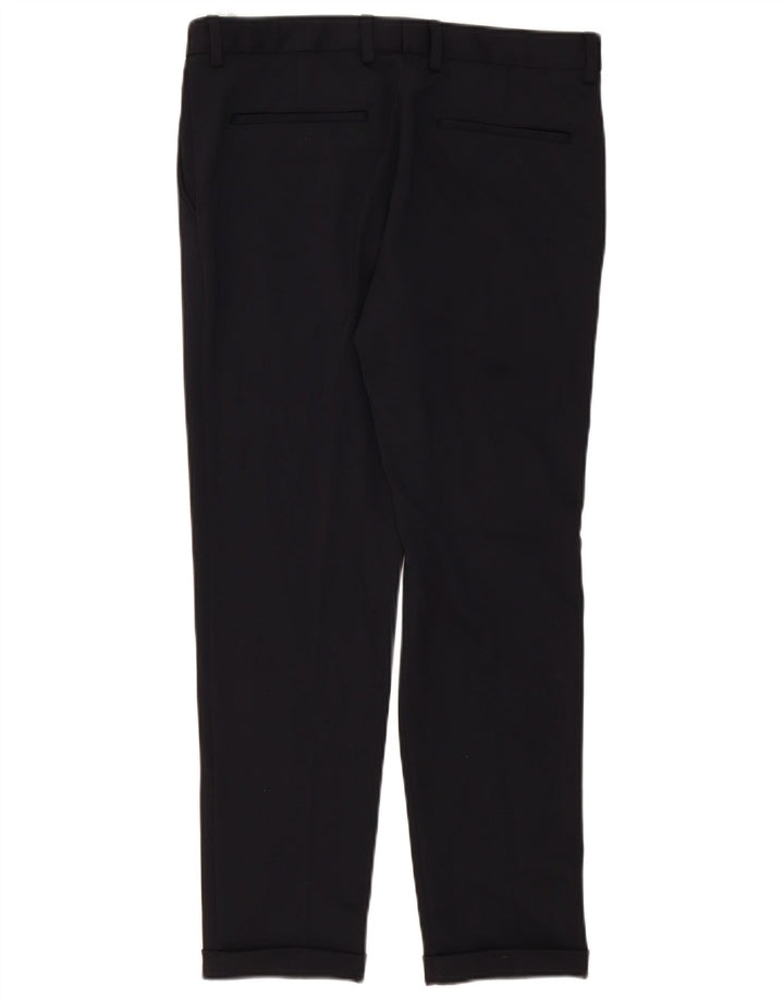 Zara Mens Slim Chino Trousers EU 40 Medium W31 L29 Navy Blue Polyester