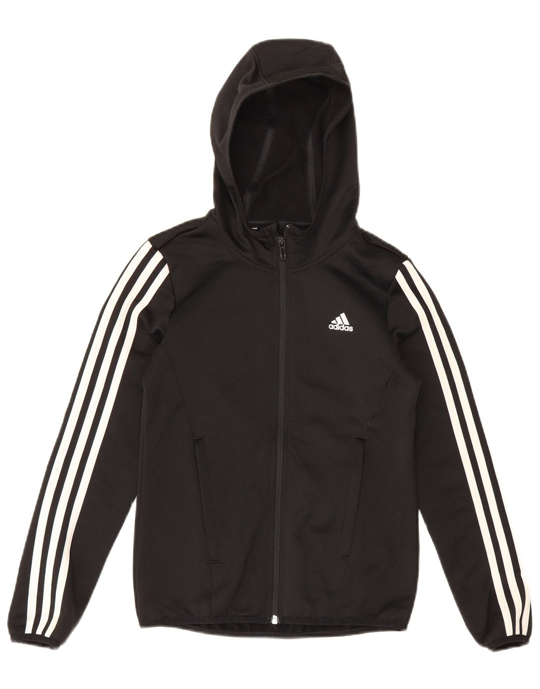 Adidas Boys Zip Hoodie Sweater 9-10 Years Black