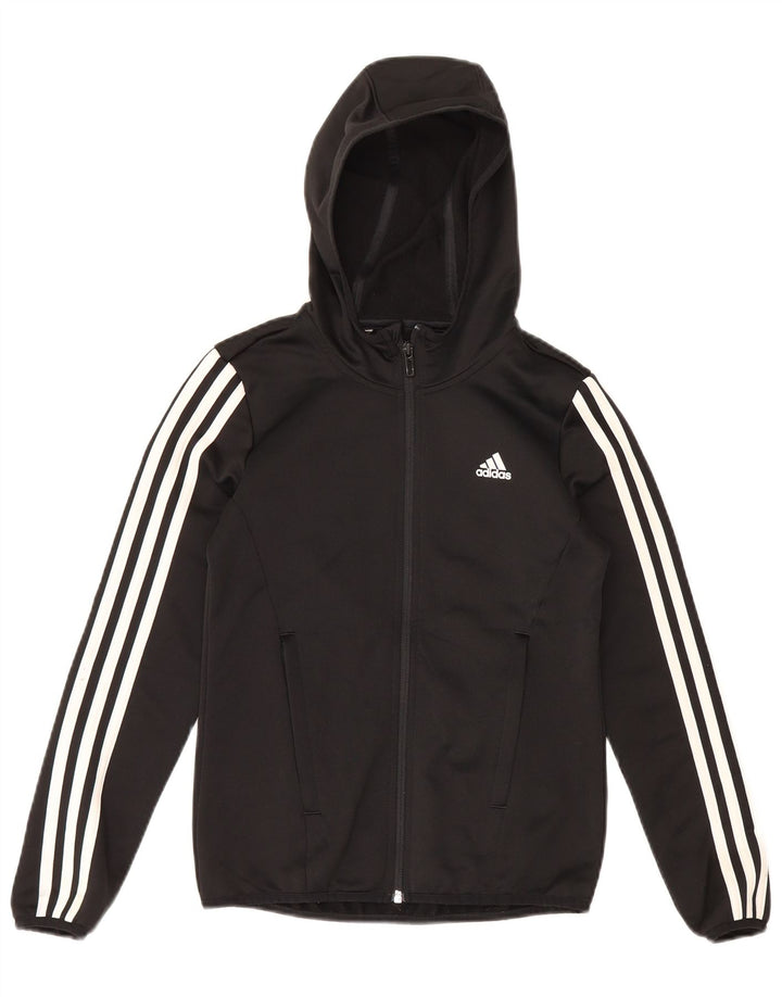 Adidas Boys Zip Hoodie Sweater 9-10 Years Black