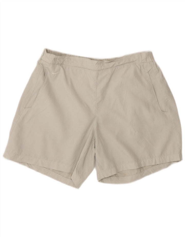 Nike Womens Sport Shorts UK 8/10 Small  Grey Polyester
