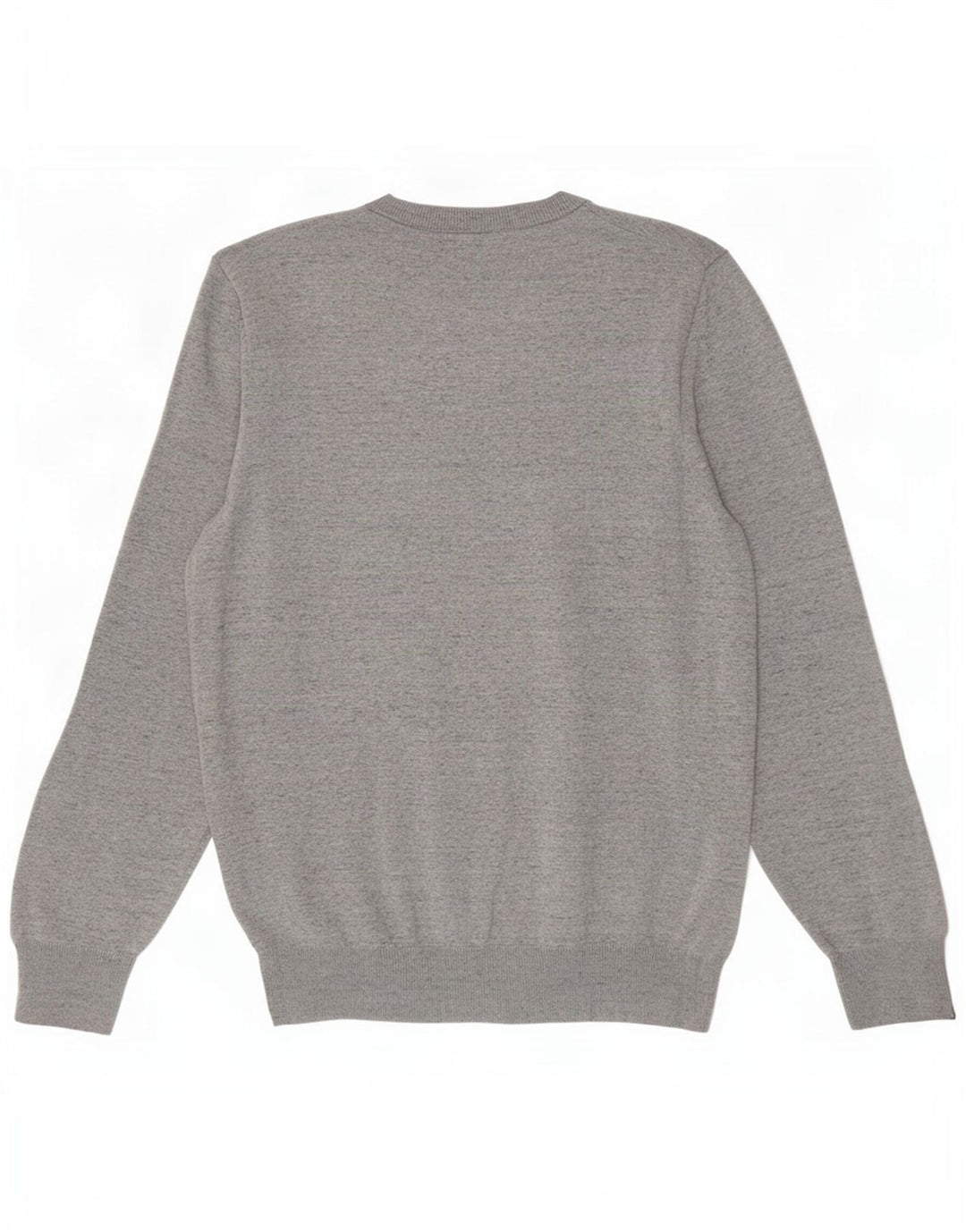 Marks & Spencer Herre sweater med rund hals, stor grå flækket bomuld