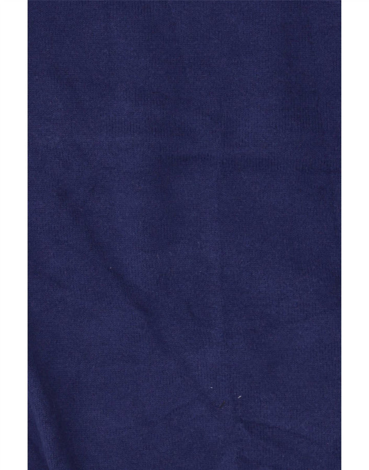 Massimo Dutti Mens Crew Neck Jumper Sweater Medium Blue Cotton