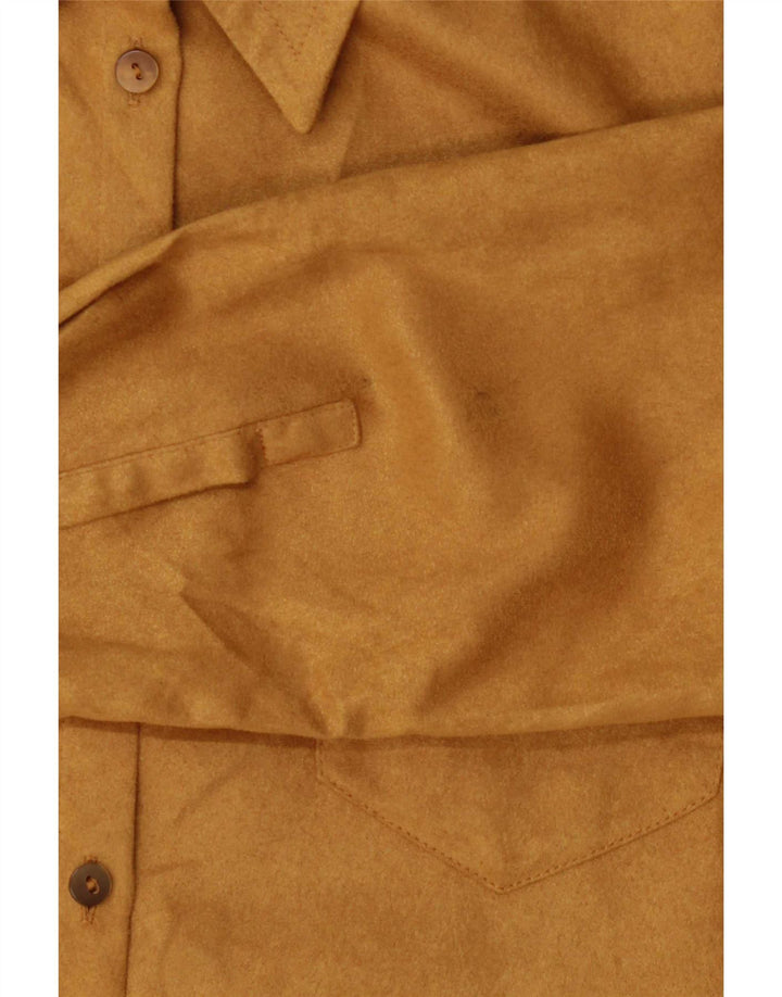 Marks & Spencer Damen-Hemd aus Wildlederimitat, Größe S, Beige, Polyester