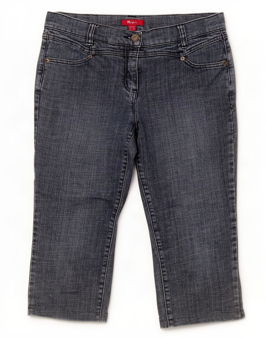 Monsoon Womens Bermuda Denim Shorts UK 12 Medium W30 Blue Cotton
