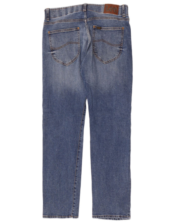 Lee Mens Slim Straight Jeans W32 L32 Blue Cotton