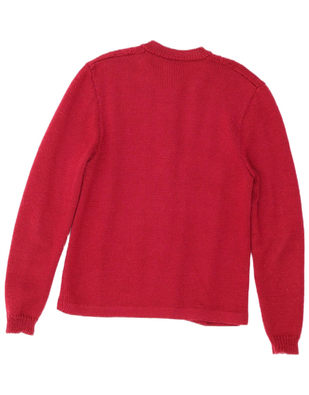 VINTAGE Womens Cardigan Sweater UK 14 Medium Red