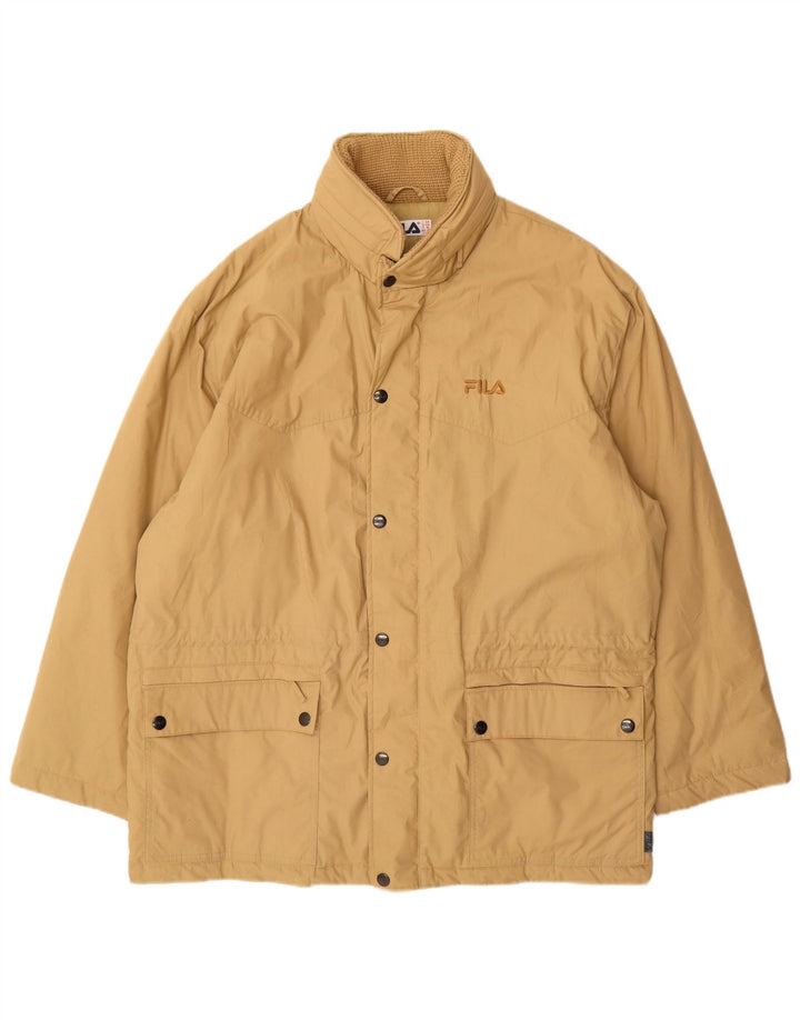Fila Mens Windbreaker Jacket IT 54 2XL Beige Polyester