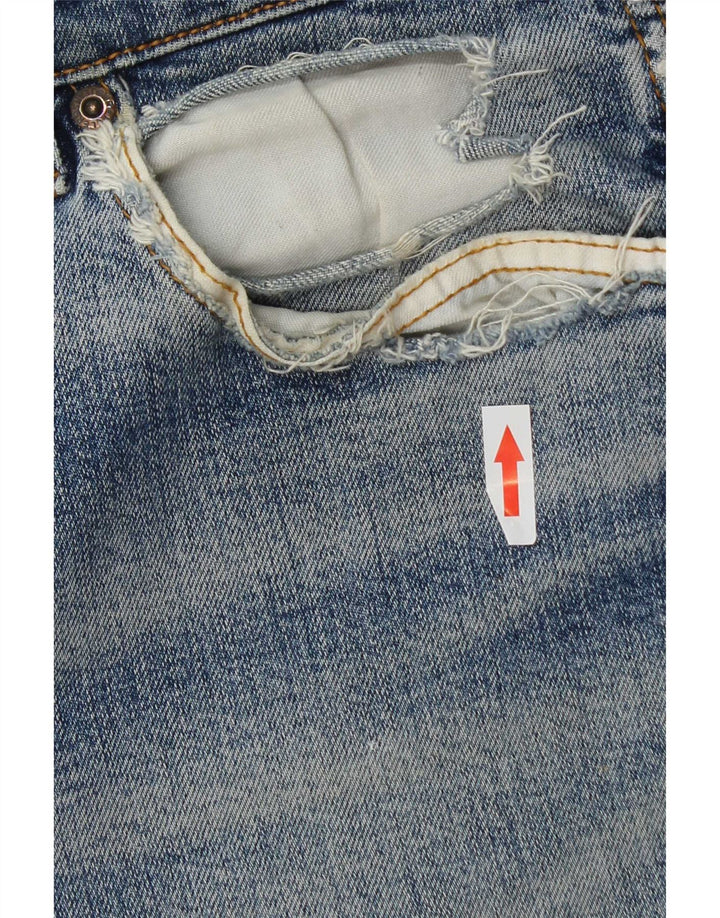Wrangler Mens Texas Distressed Straight Jeans W34 L32 Blue Cotton