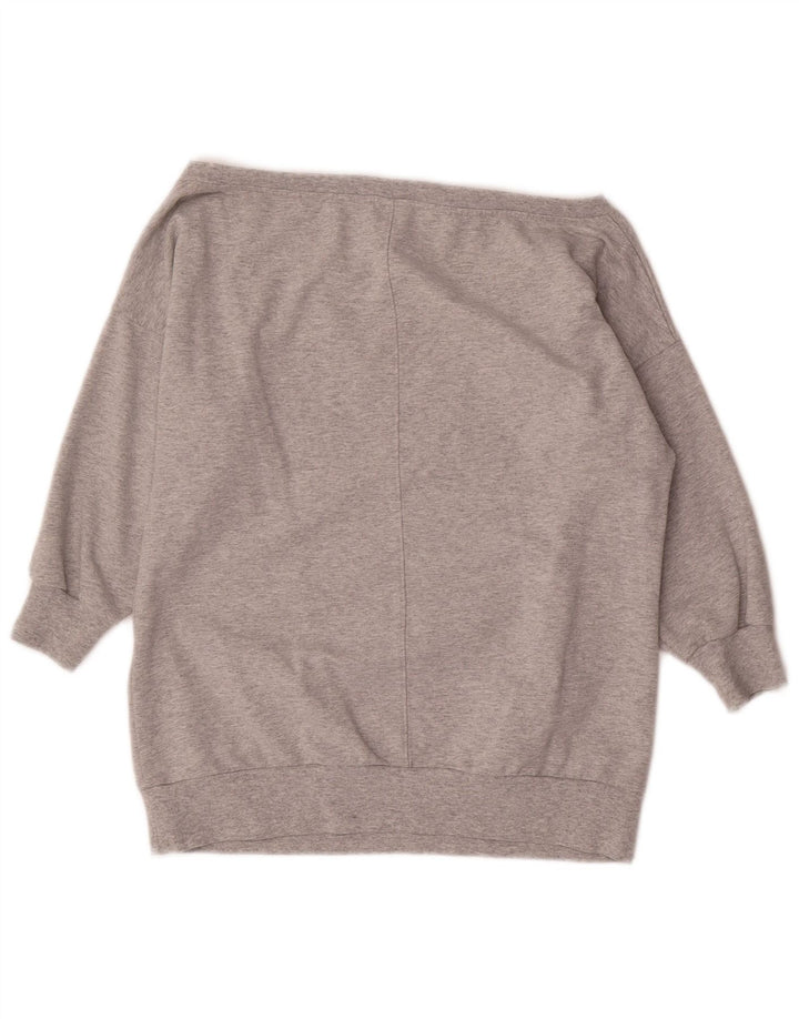 Errea Womens Oversized Off Shoulder Sweatshirt Jumper UK 10 Small Grey