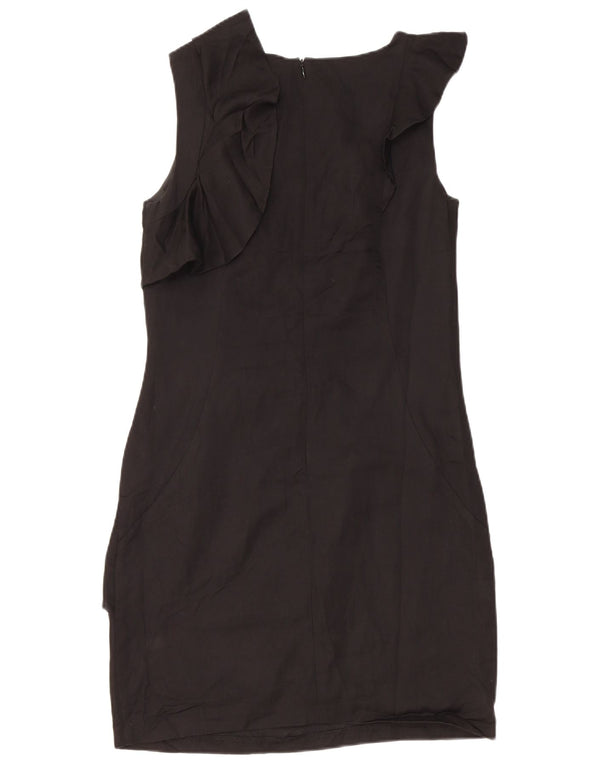 Oasis Womens Sleeveless Sheath Dress UK 10 Small Black Viscose