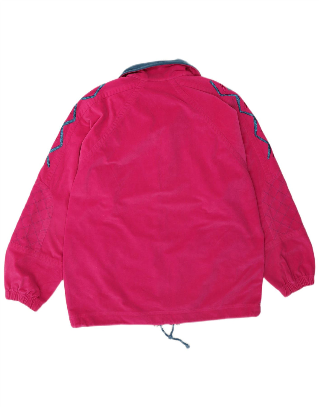 DIADORA Mens Loose Fit Tracksuit Top Jacket Small Pink Check Polyester