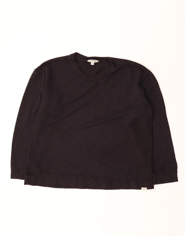 ORVIS Womens Sweatshirt Jumper UK 16 Large Black Modal