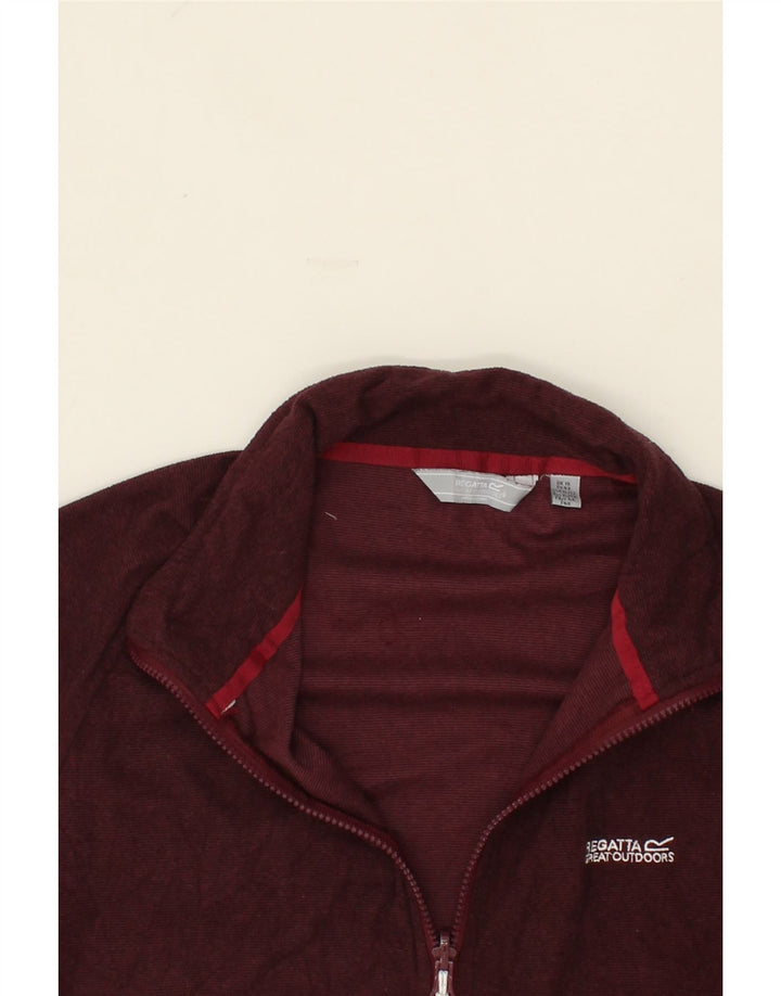 REGATTA Womens Tracksuit Top Jacket UK 16 Large Burgundy Polyester Vintage Regatta and Second-Hand Regatta from Messina Hembry 