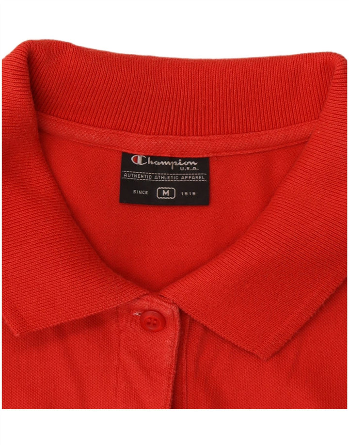 Champion Womens Sleeveless Polo Shirt UK 12 Medium Red