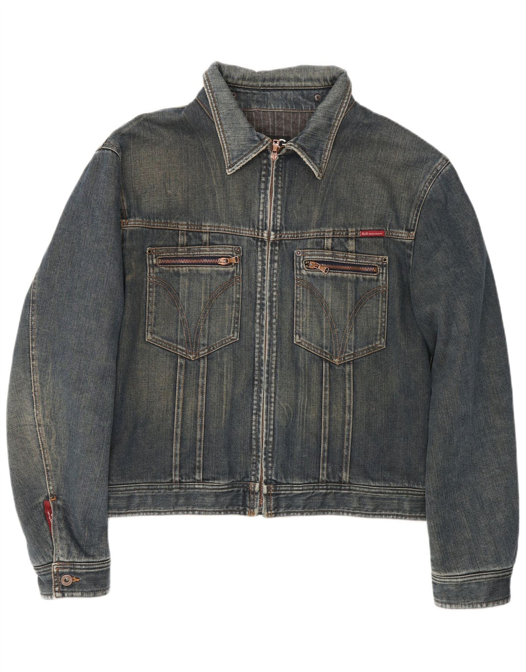 Dolce & Gabbana Mens Denim Jacket UK 42 XL Blue Cotton