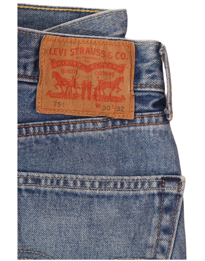 Levi's Herre 751 Straight Jeans W30 L32 Blå Bomuld