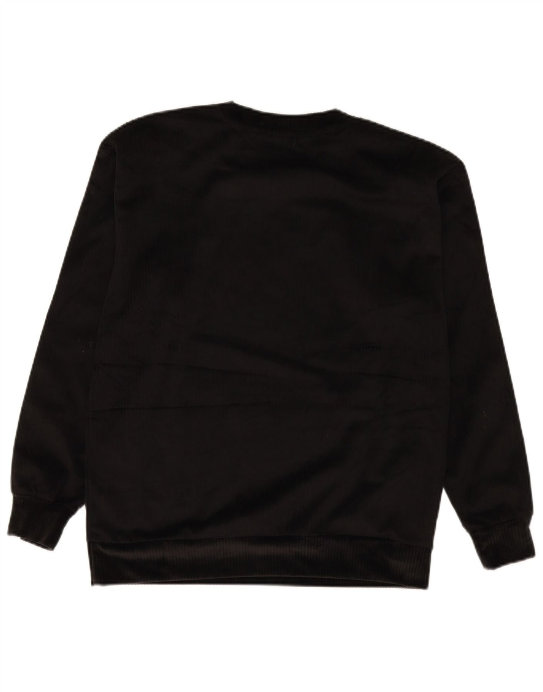 Adidas Womens Oversized Velour Sweatshirt Jumper UK 6 XS Black Polyester
