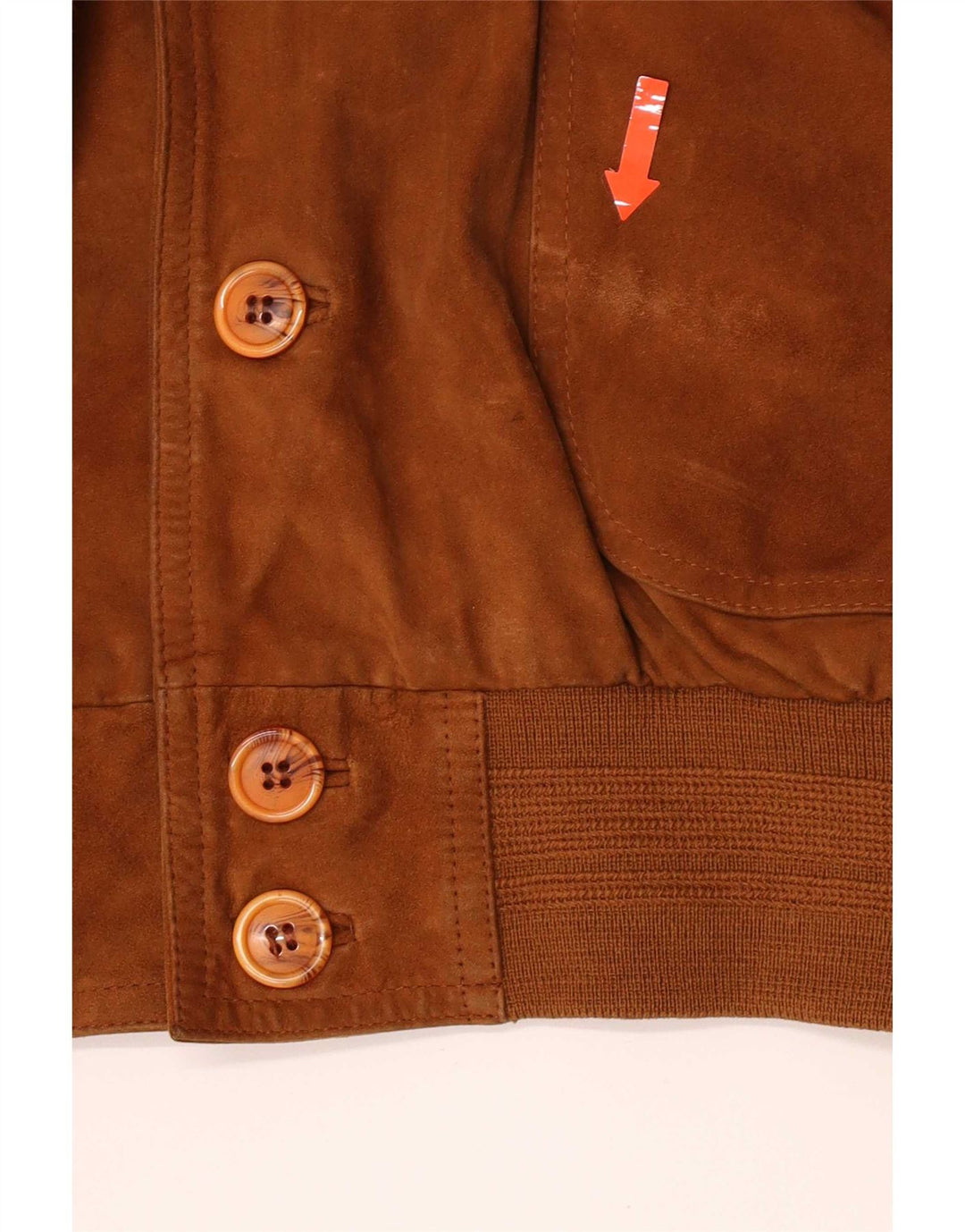 Jaqueta bomber masculina de camurça Essebi EU 50 grande couro bege