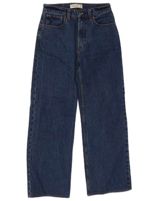 Luźne dżinsy damskie Abercrombie & Fitch US 2 XS W26 L27 Niebieskie, lata 90.