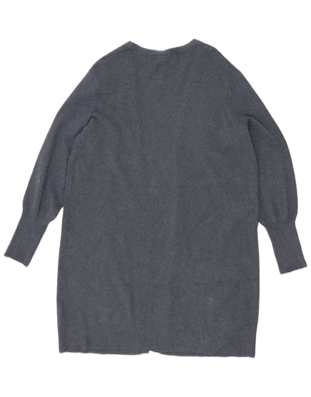 Marks & Spencer Womens Longline Open Cardigan Sweater UK 14 Large Blue
