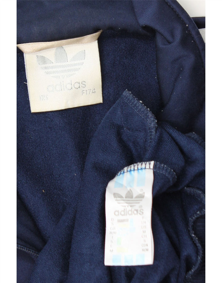 Adidas Mens Graphic Tracksuit Top Jacket UK 38/40 Medium Navy Blue