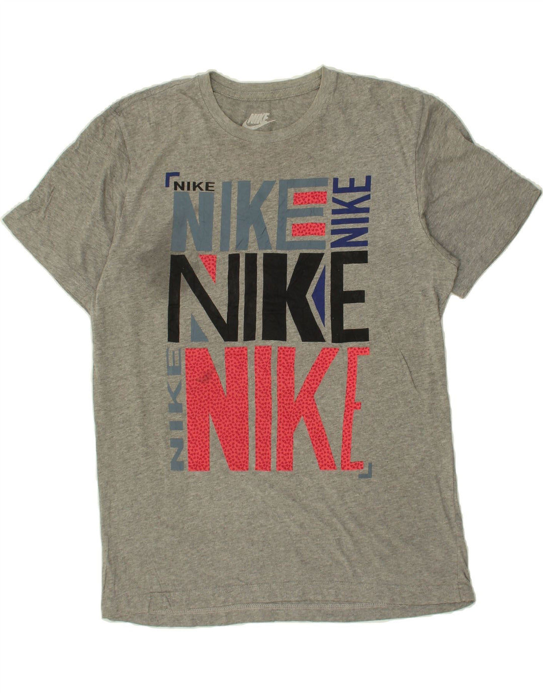 NIKE Mens Regular Fit Graphic T-Shirt Top Medium Grey Vintage Nike and Second-Hand Nike from Messina Hembry 