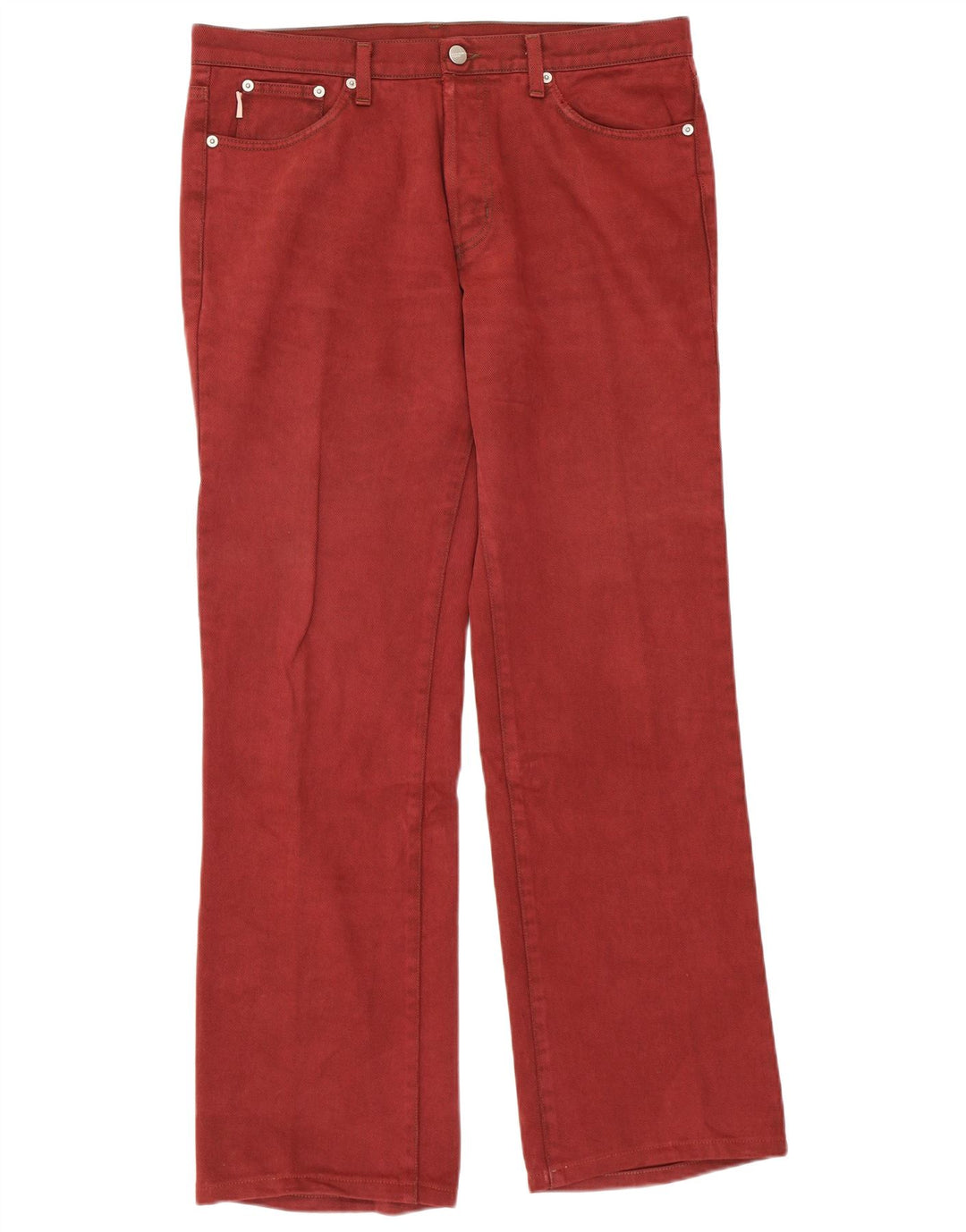 Iceberg Mens Straight Jeans W34 L31 Burgundy