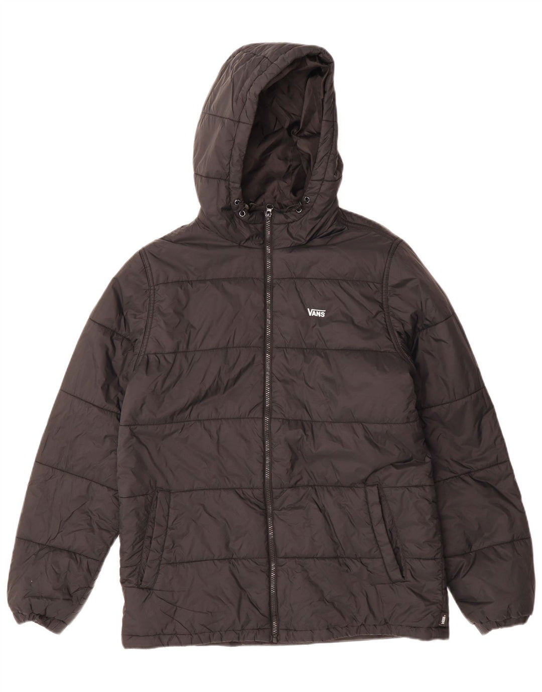 VANS Herren-Jacke mit Kapuze, gepolstert, UK 36, Größe S, schwarzes Nylon