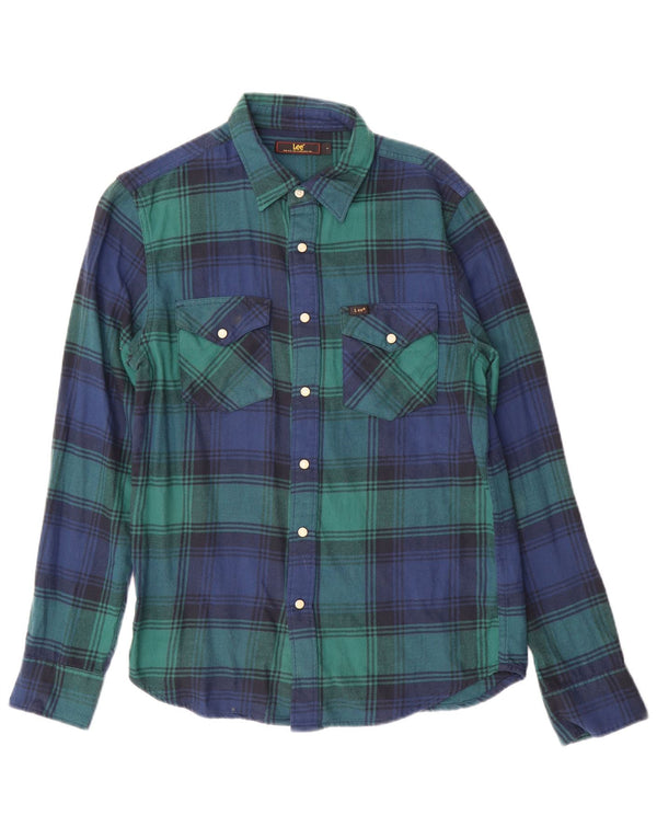 Lee Chemise en flanelle pour homme Petit coton à carreaux vert