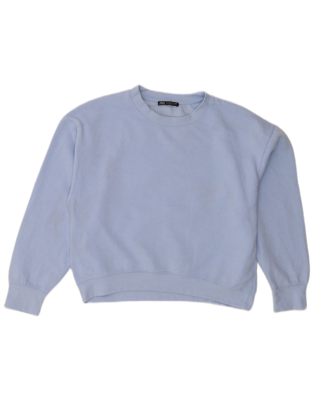 Zara Womens Oversized Sweatshirt Jumper UK 10 Small Blue Polyester