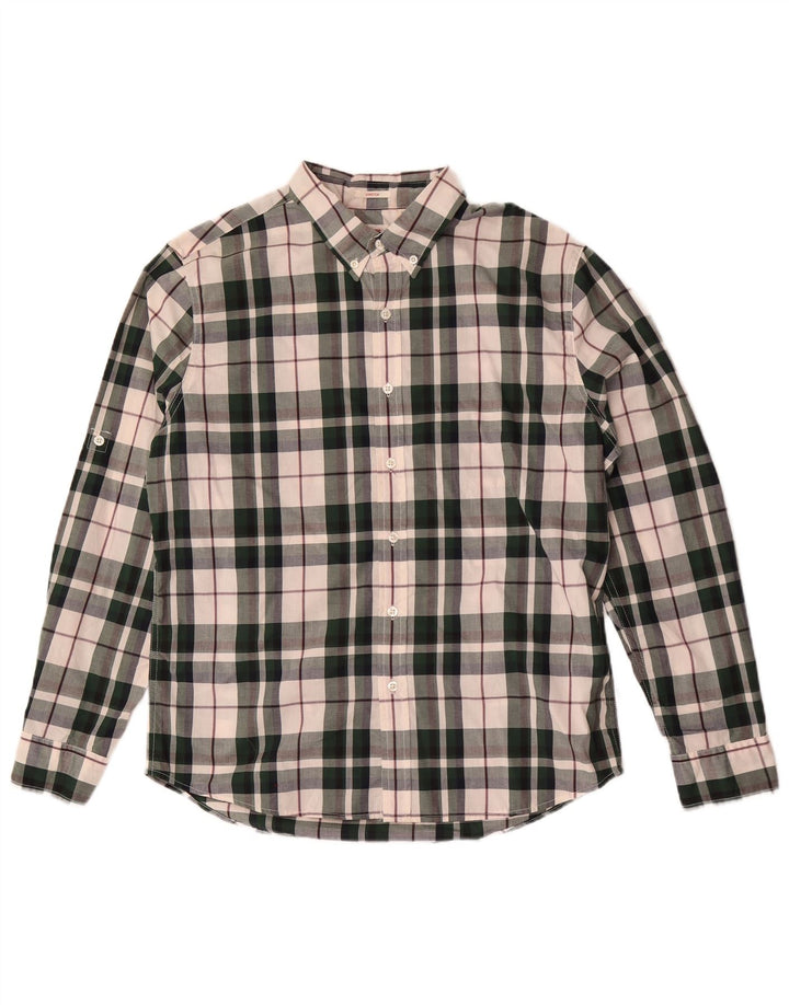 Levi's Camisa elástica de algodón con cuadros multicolores grandes para hombre