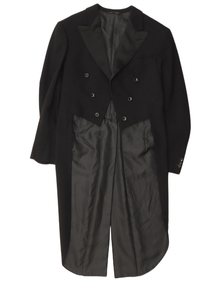 Vintage hombres Tailcoat Blazer chaqueta Reino Unido 36 pequeño negro