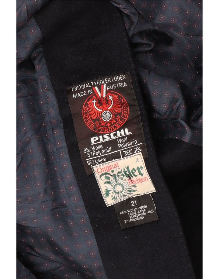 Pischl Womens Overcoat UK 14 Medium Navy Blue Wool