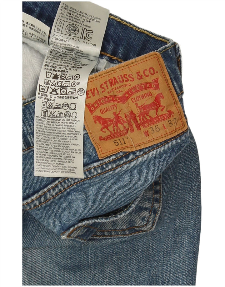 Calça Jeans Levis 511 Slim Masculina W36 L32 Azul Algodão
