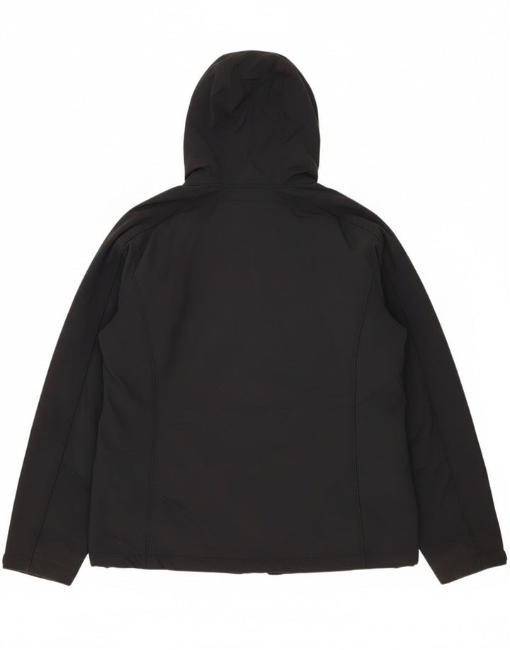L.L.Bean Womens Hooded Oversized Windbreaker Jacket UK 14 Medium Black