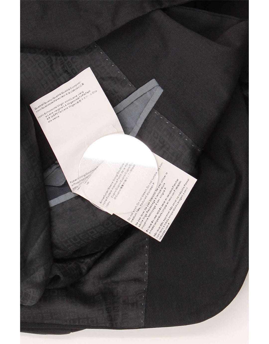 Giacca blazer da uomo a 2 bottoni Hugo Boss EU 48 media lana vergine blu navy