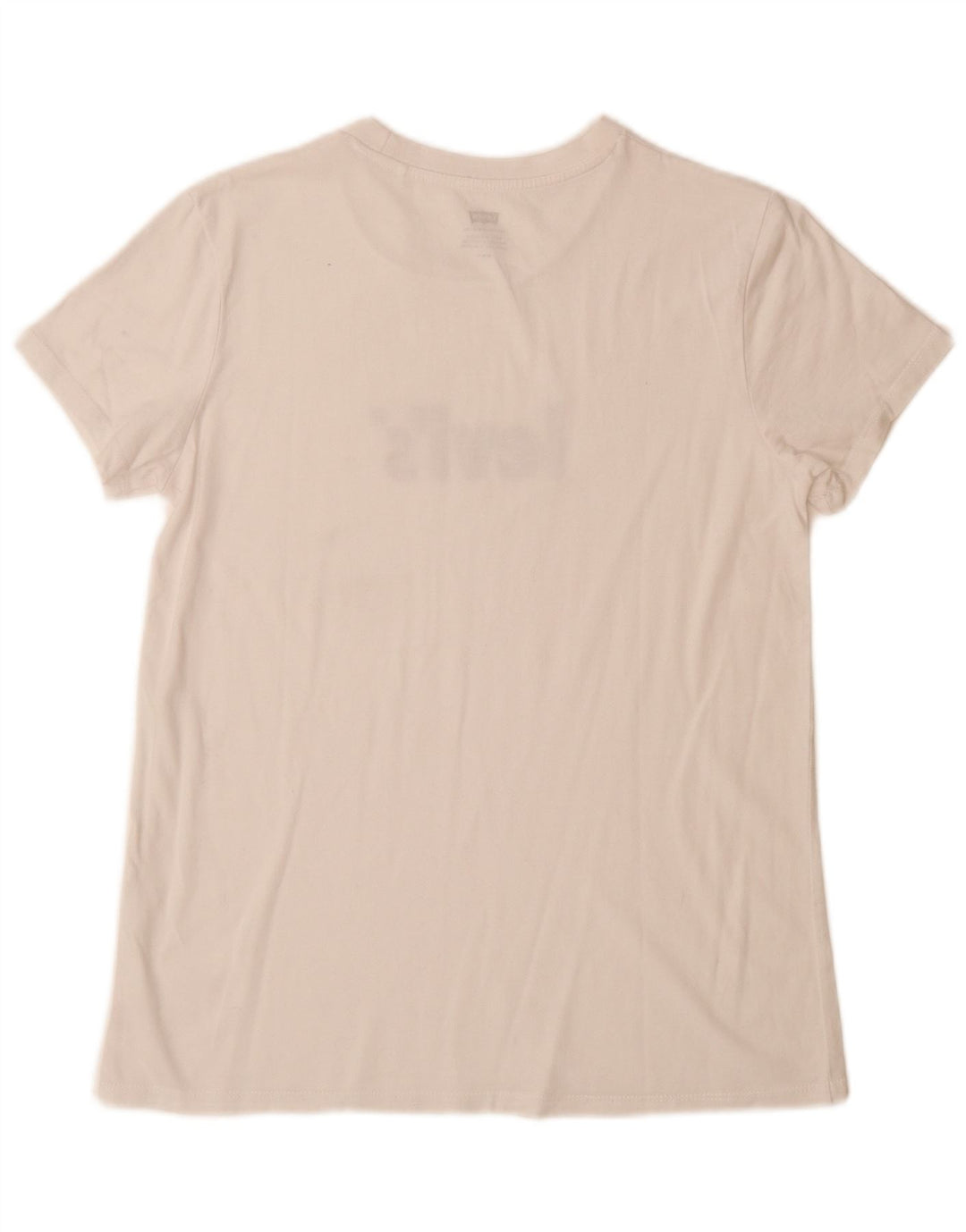 LEVI'S Dame Grafisk T-Shirt Top UK 12 Medium White