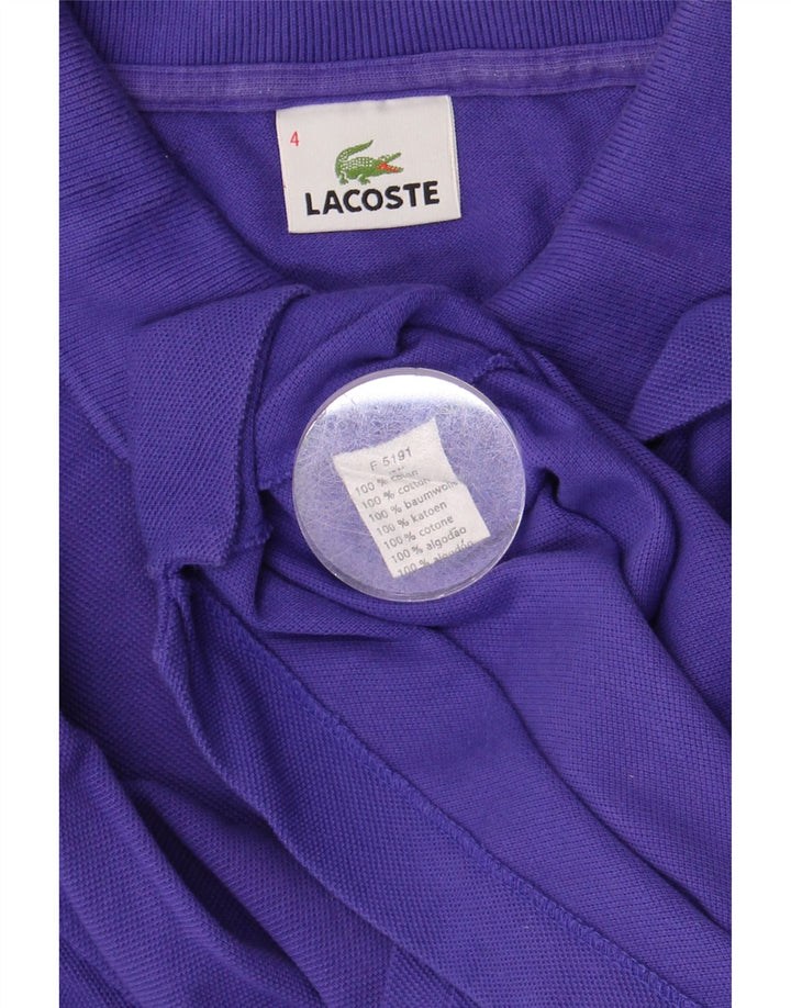 Lacoste herre poloshirt størrelse 4 Medium lilla bomuld