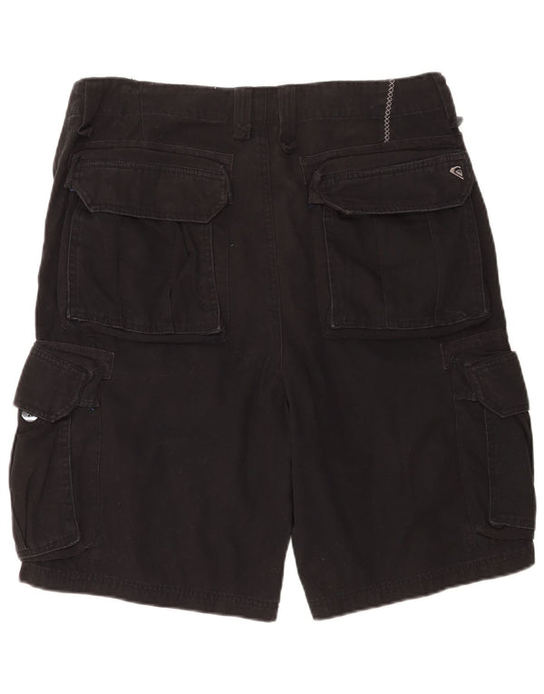Quiksilver Mens Cargo Shorts W34 Grande Algodón Negro