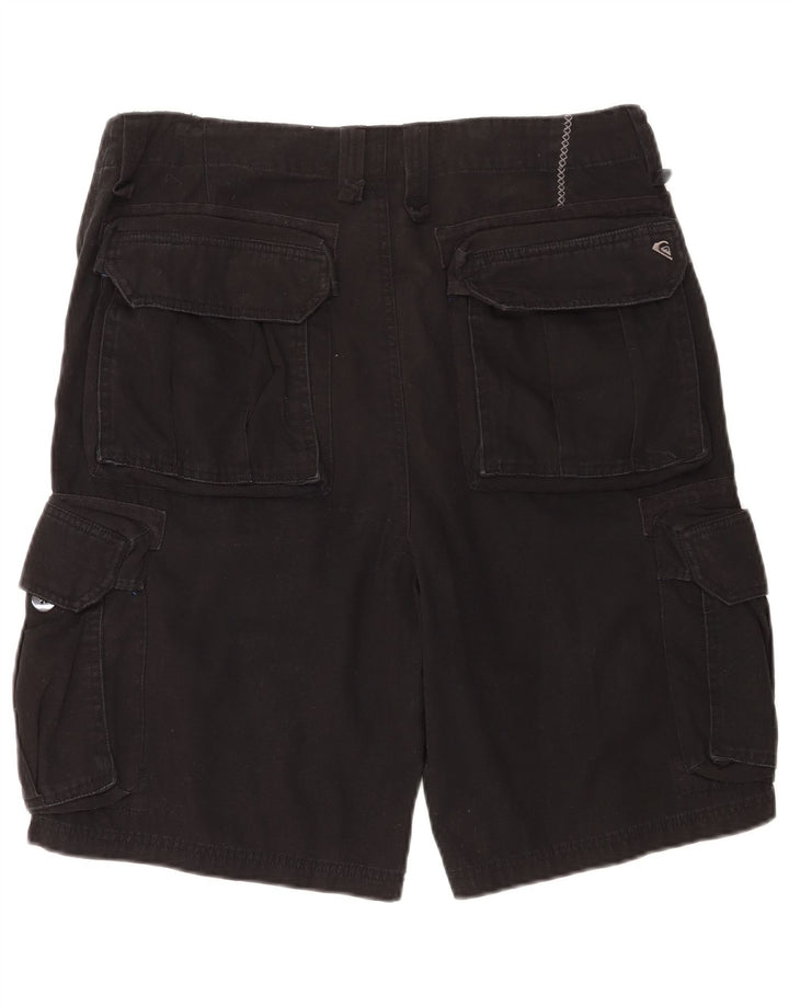 Quiksilver Mens Cargo Shorts W34 Large Black Cotton
