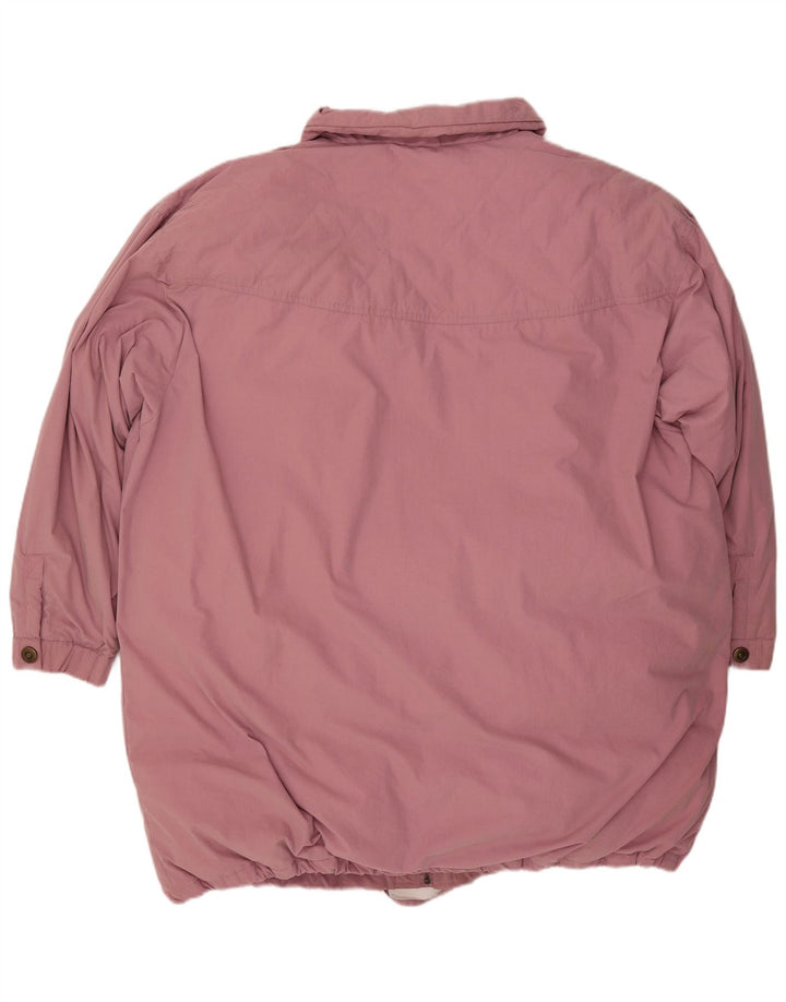 VINTAGE Womens Oversized Padded Jacket EU 46 XL Pink Polyester