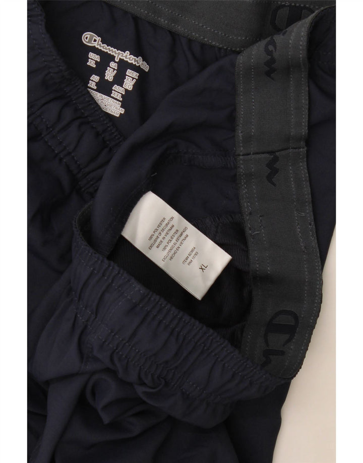 CHAMPION Mens Tracksuit Trousers XL  Navy Blue Polyester