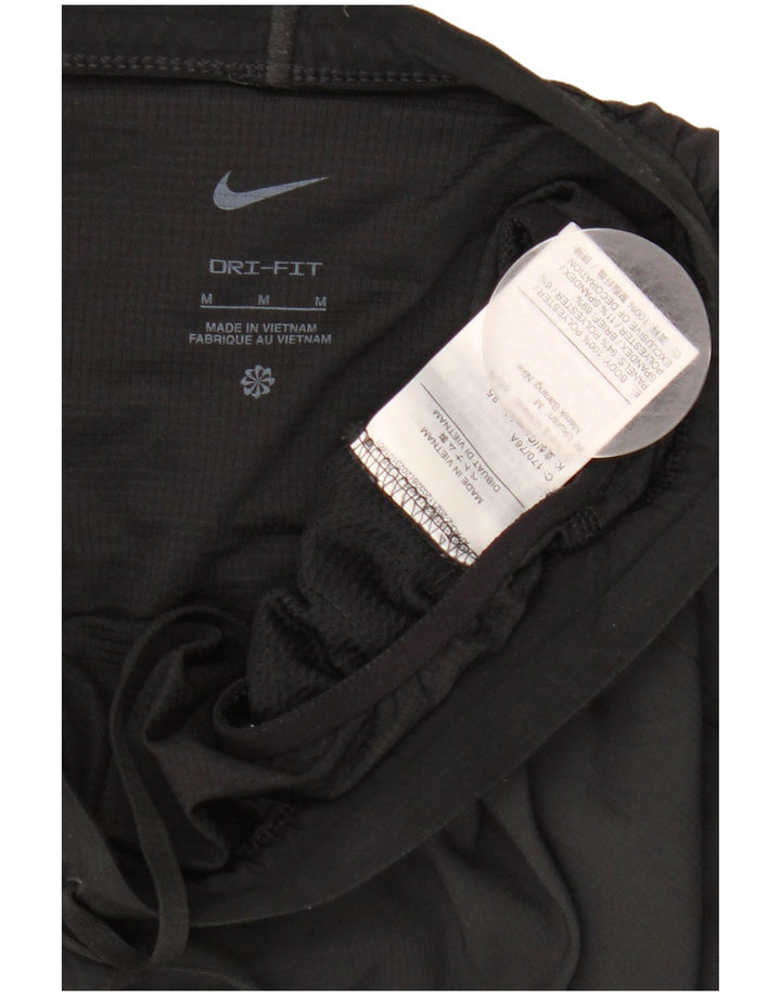 Nike Dame Dri Fit grafiske sportsshorts UK 14 Medium Sort Polyester