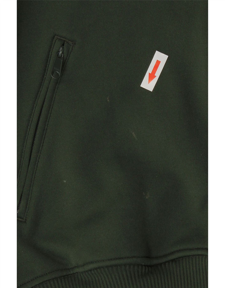 Adidas Womens Zip Hoodie Sweater UK 14 Medium Green Polyester