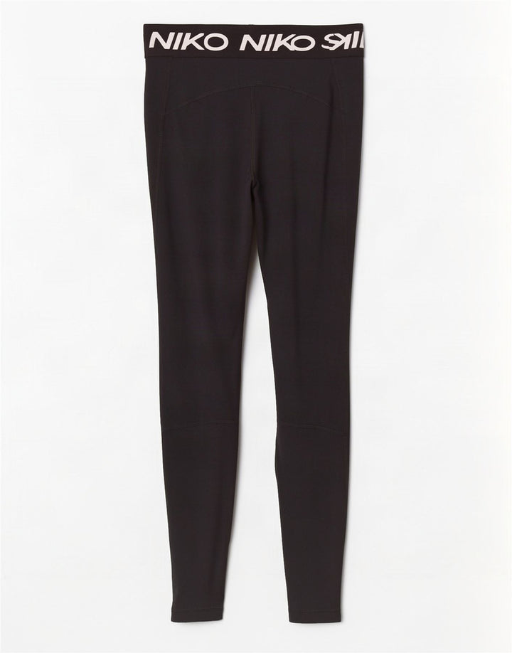 Nike Ženske Dri Fit Graphic Leggings UK 8 Male crne poliesterske